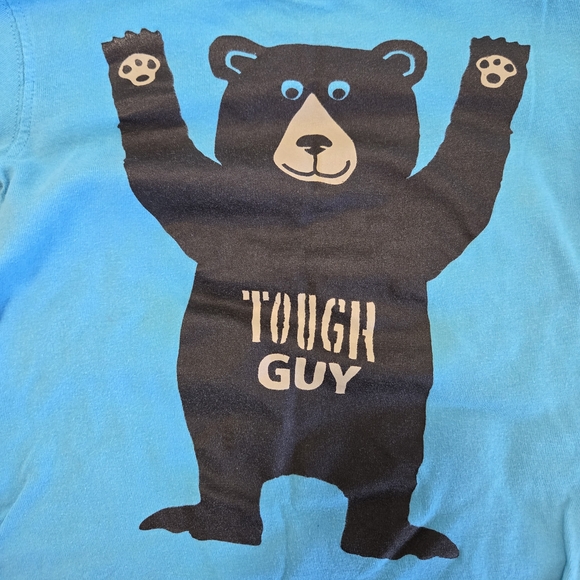 Carter's Other - Carter's 18 Month Black Bear Tough Guy Graphic Long Sleeve Blue Tee